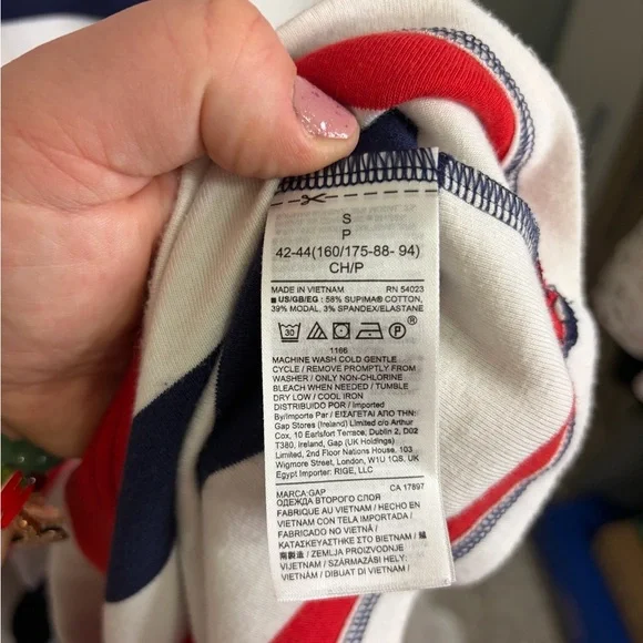 GAP Sleeveless Striped Dress - Red, Navy & White size small - Picture 5 of 8